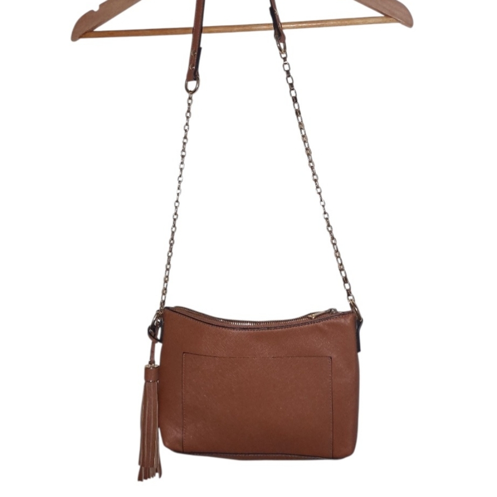 Brown Gold Chain Crossbody